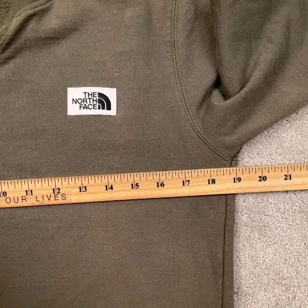 The North Face Sweatshirt Mens Small Olive Green Patch Gorpcore Activewear